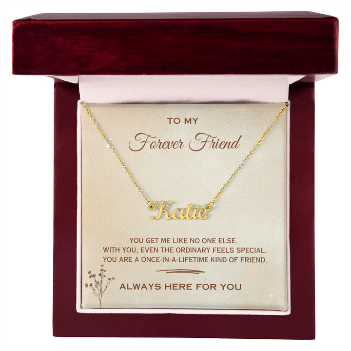 Personalized Forever Friend Name Necklace Gift
