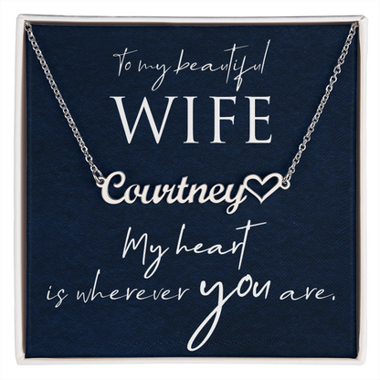 Personalized Name Necklace for Wife – Romantic Valentine's Day Gift