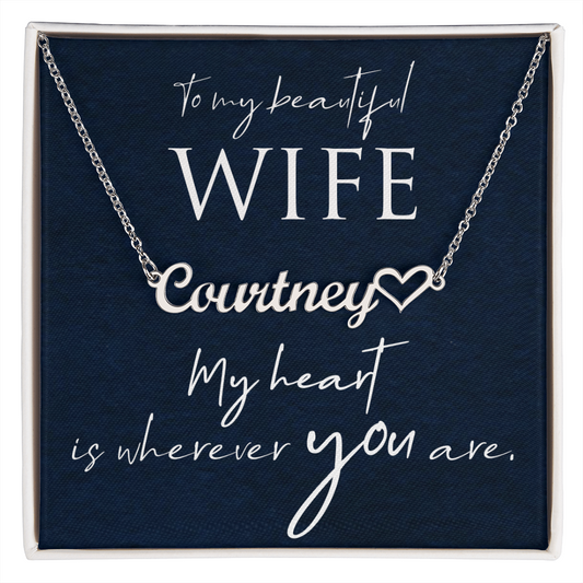 Personalized Name Necklace for Wife – Romantic Valentine's Day Gift