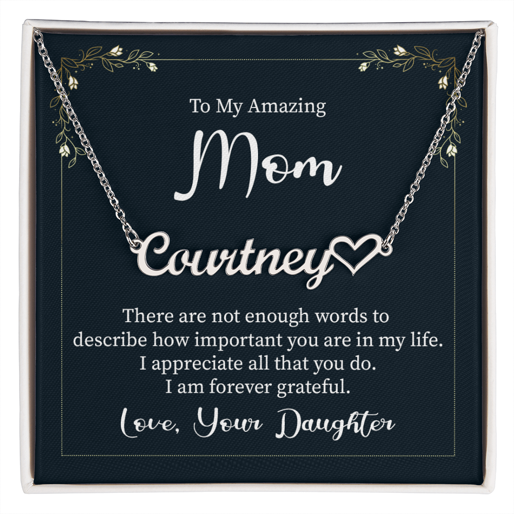 name necklace for mom