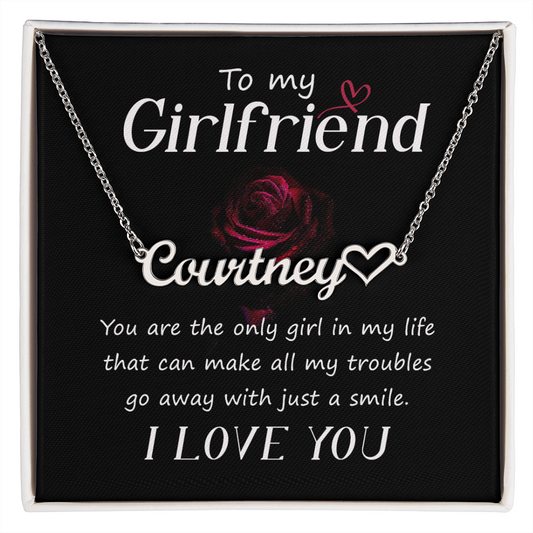 Romantic Valentine's Day Gift for Girlfriend – Custom Name Necklace