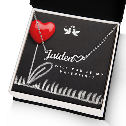 Loving Keepsake - Engraved Heart Necklace Gift for Women