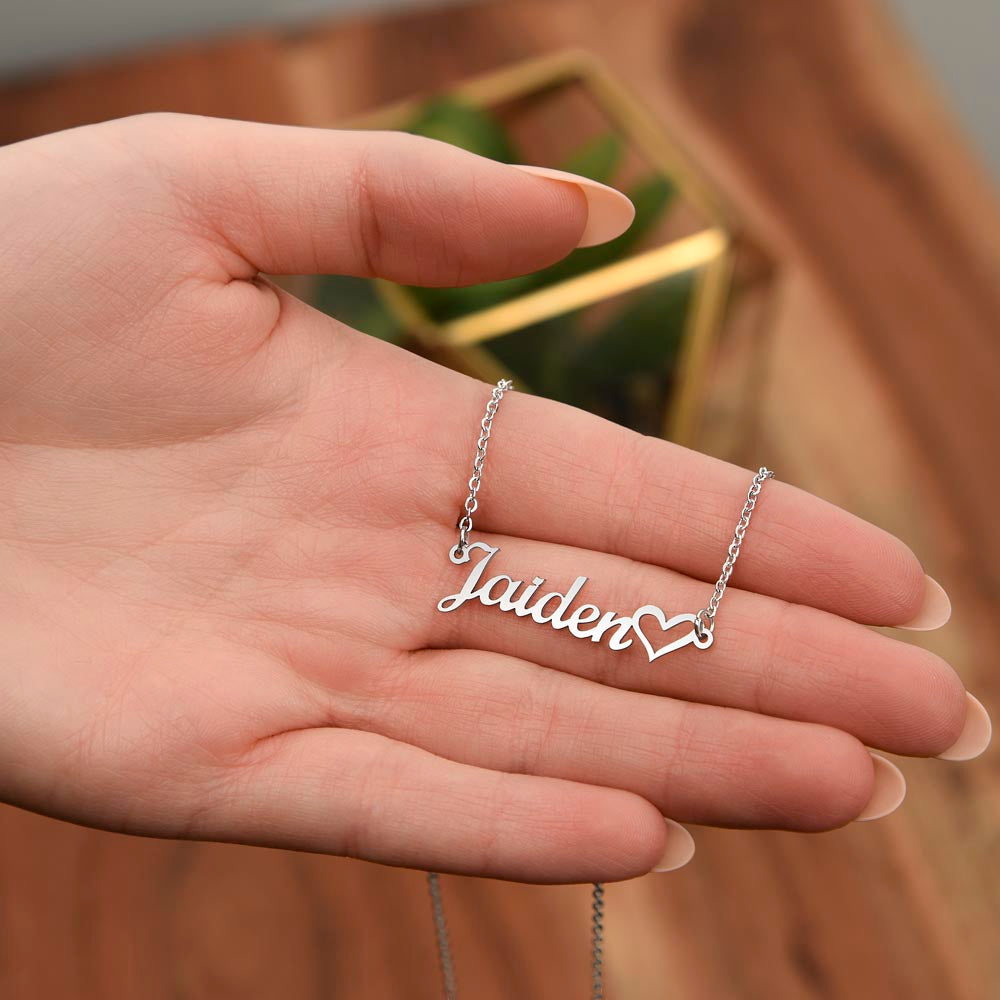 Forever Etched - Heart Name Necklace Gift For Her