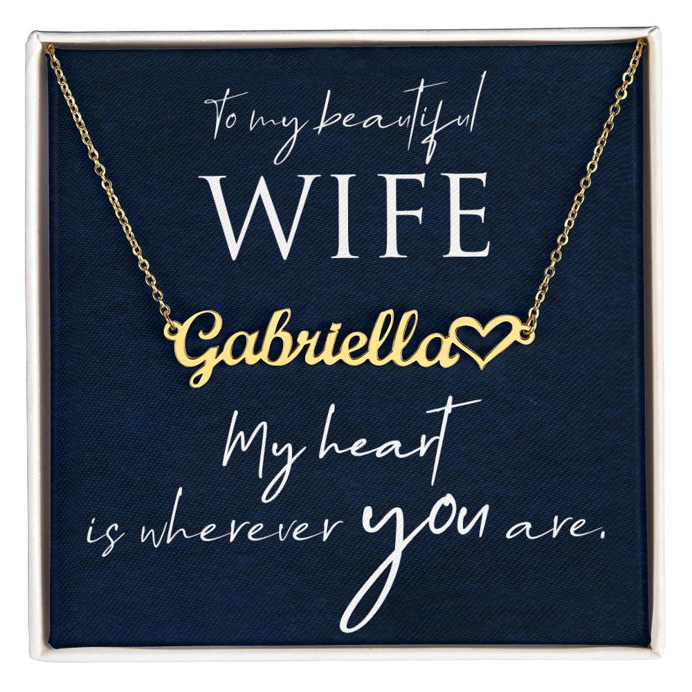 Personalized Name Necklace for Wife – Romantic Valentine's Day Gift