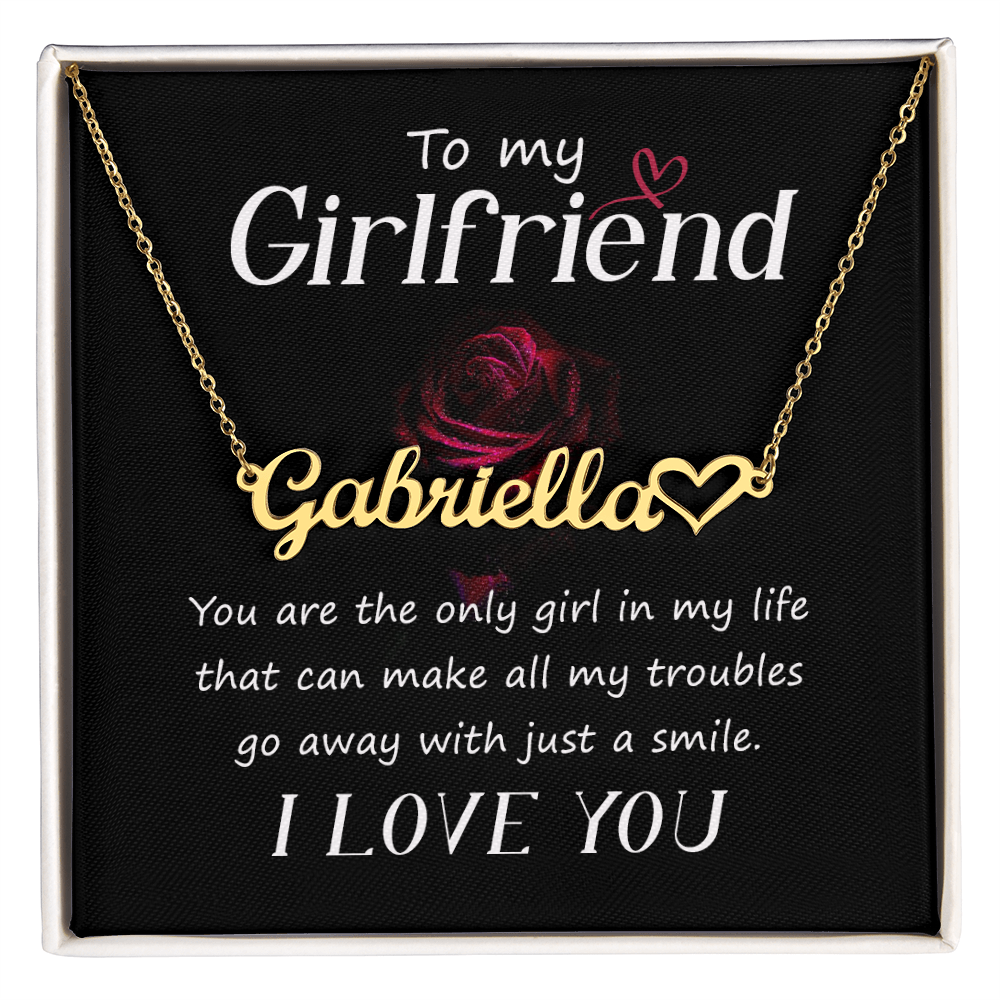 Romantic Valentine's Day Gift for Girlfriend – Custom Name Necklace