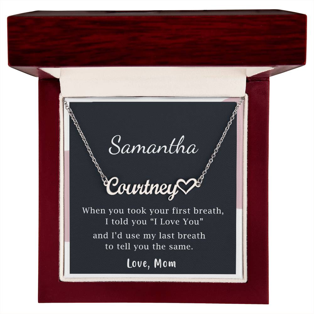 name necklace for daughter