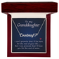 Heartfelt Granddaughter Jewelry Gift - Custom Name Necklace with Loving Message