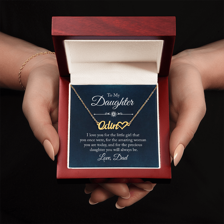 Personalized Name Necklace for Daughter – Gift from Dad