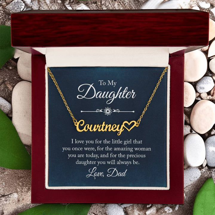 Personalized Name Necklace for Daughter – Gift from Dad