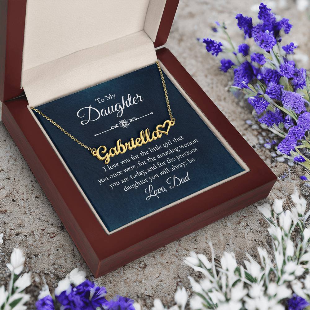 Personalized Name Necklace for Daughter – Gift from Dad