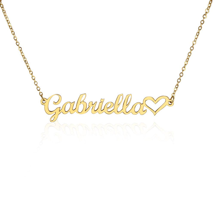 Personalized Name Necklace with Heart Charm