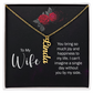 Engraved Vertical Name Necklace for Wife
