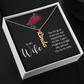Engraved Vertical Name Necklace for Wife