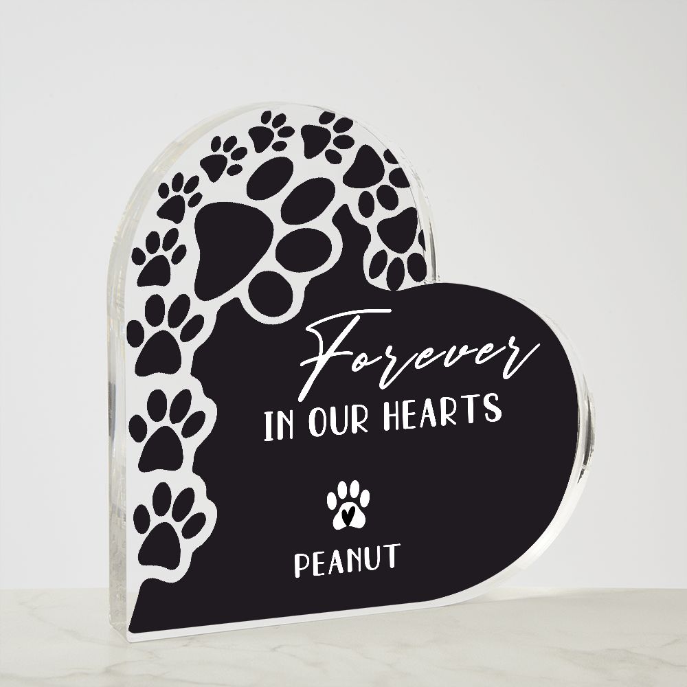 Personalized Pet Memorial Heart Acrylic Plaque
