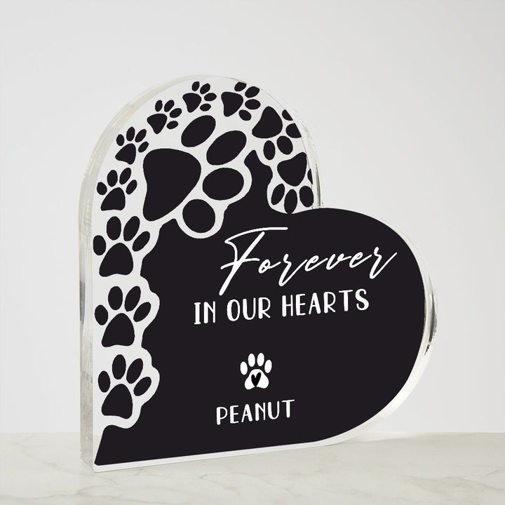 Personalized Pet Memorial Heart Acrylic Plaque