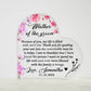Personalized Mother of the Groom Gift Plaque