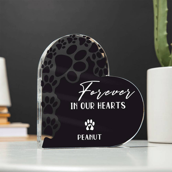 Personalized Pet Memorial Heart Acrylic Plaque