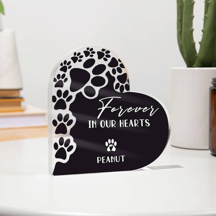 Personalized Pet Memorial Heart Acrylic Plaque