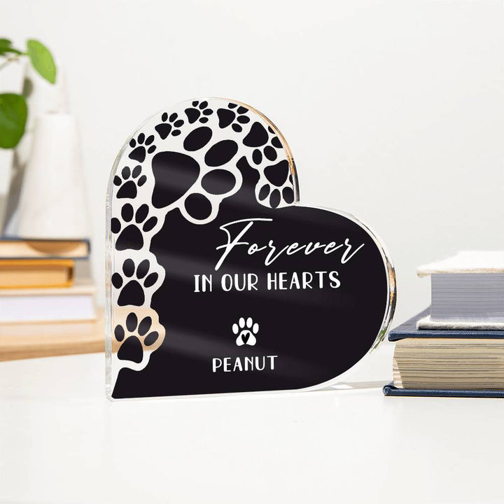 Personalized Pet Memorial Heart Acrylic Plaque