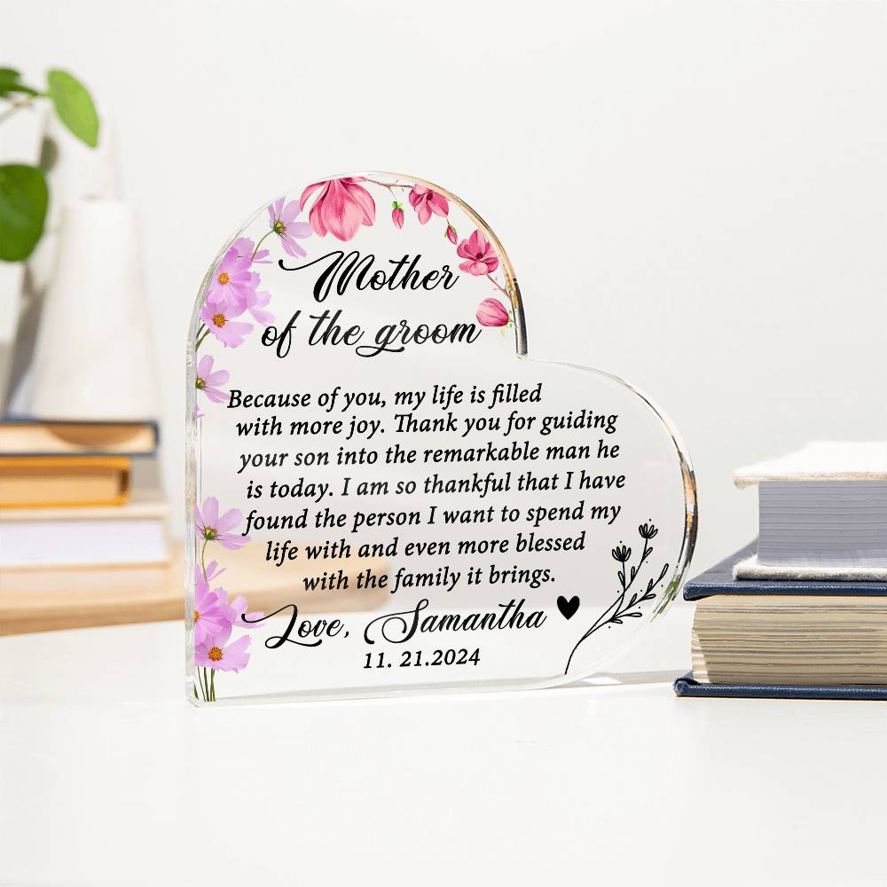 Personalized Mother of the Groom Gift Plaque