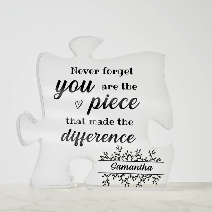 Personalized Puzzle Piece Acrylic Keepsake Gift