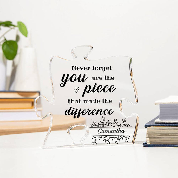Personalized Puzzle Piece Acrylic Keepsake Gift