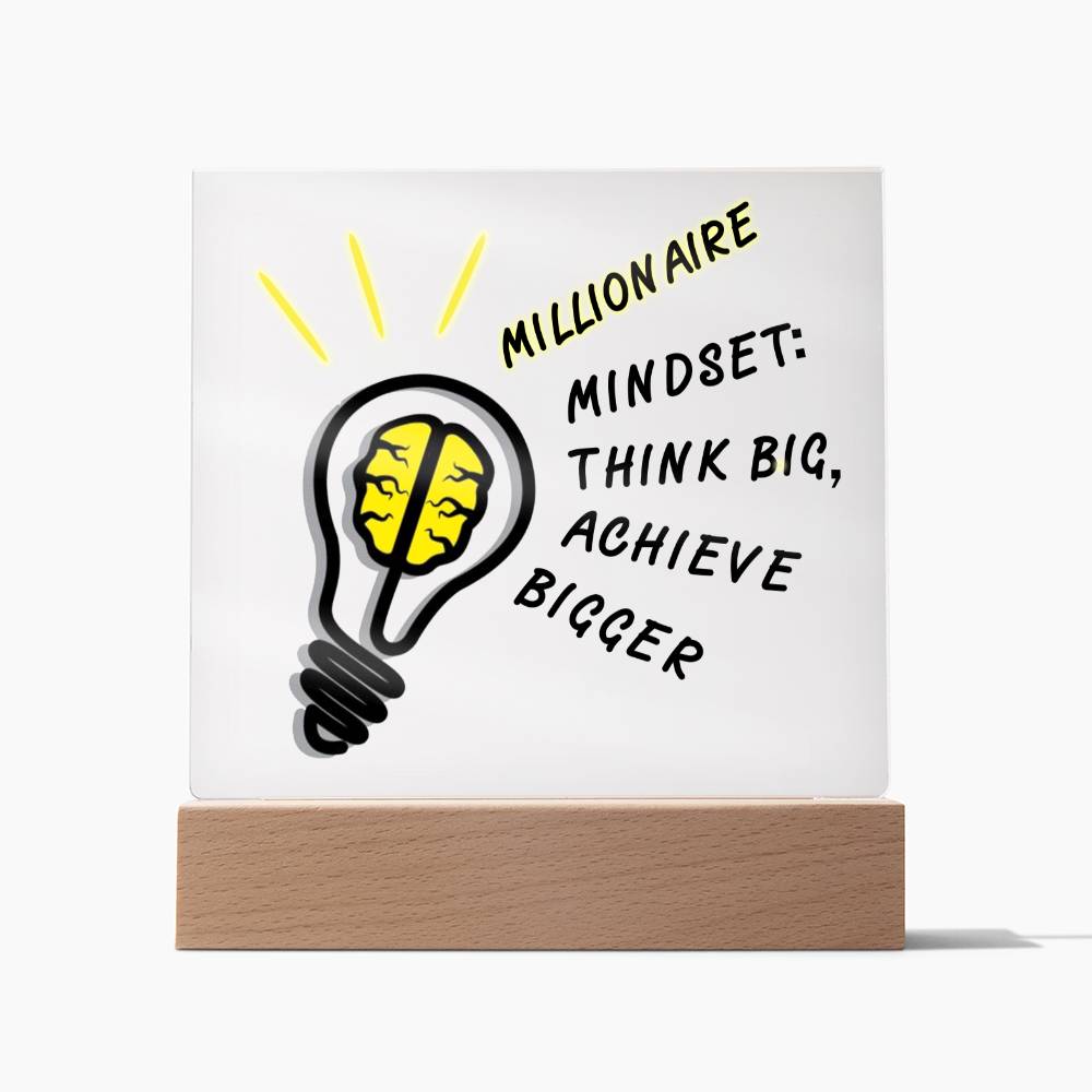 acrylic millionaire motivational plaque gift