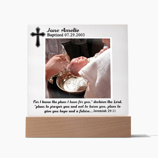 Personalized Baptism Photo plaque