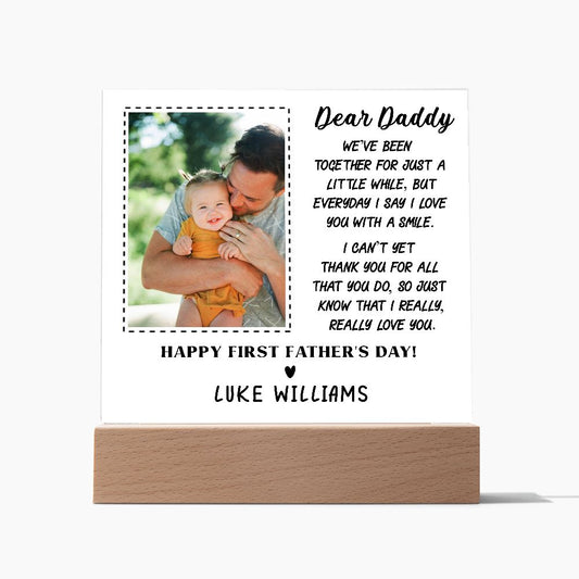 Acrylic plaque first Father's Day gift