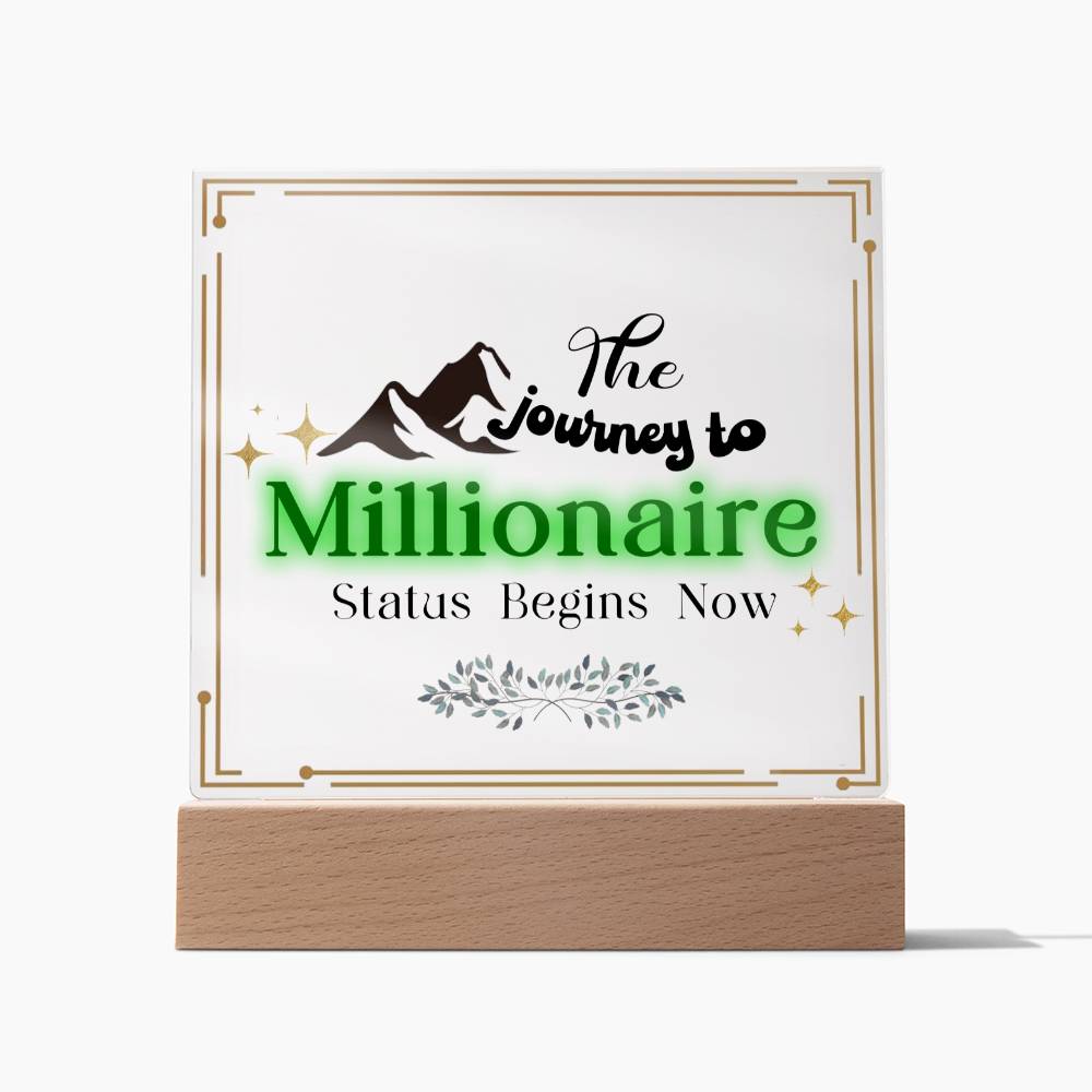 acrylic millionaire motivational plaque gift