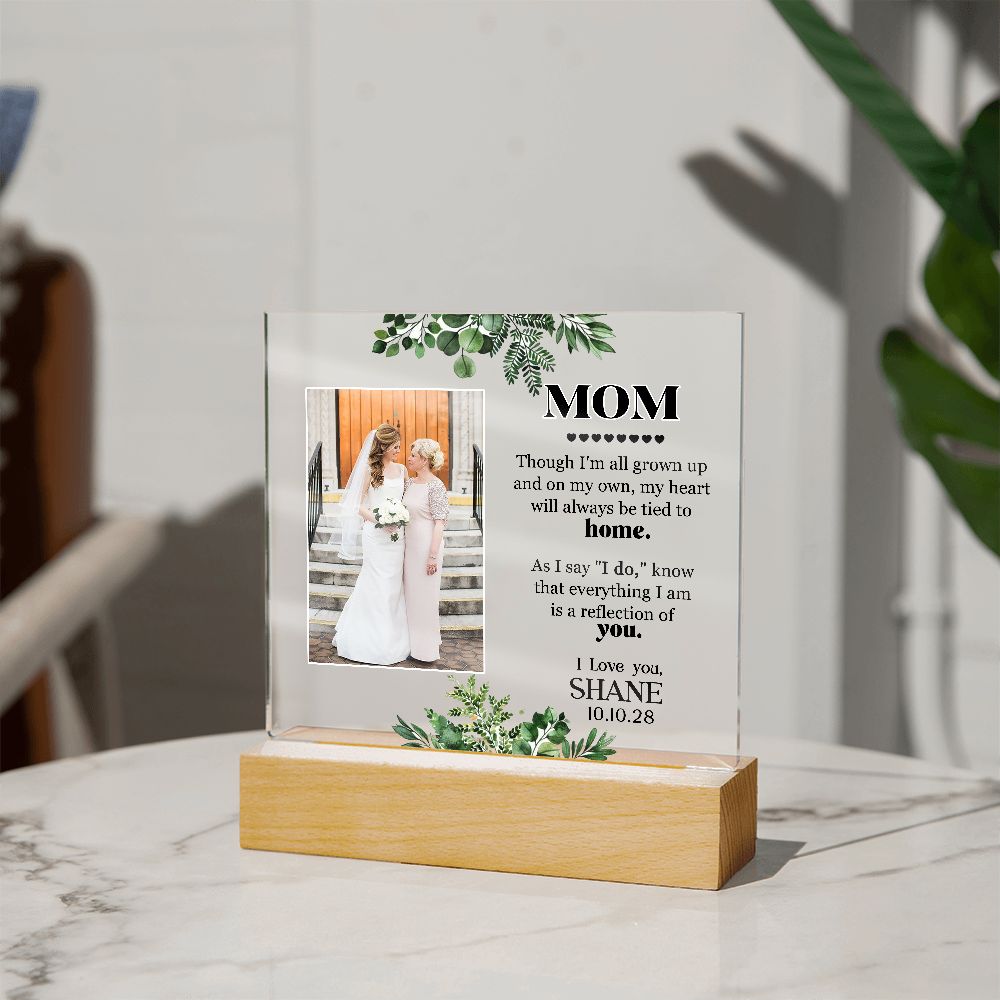 Bride to Mother Wedding Acrylic Keepsake