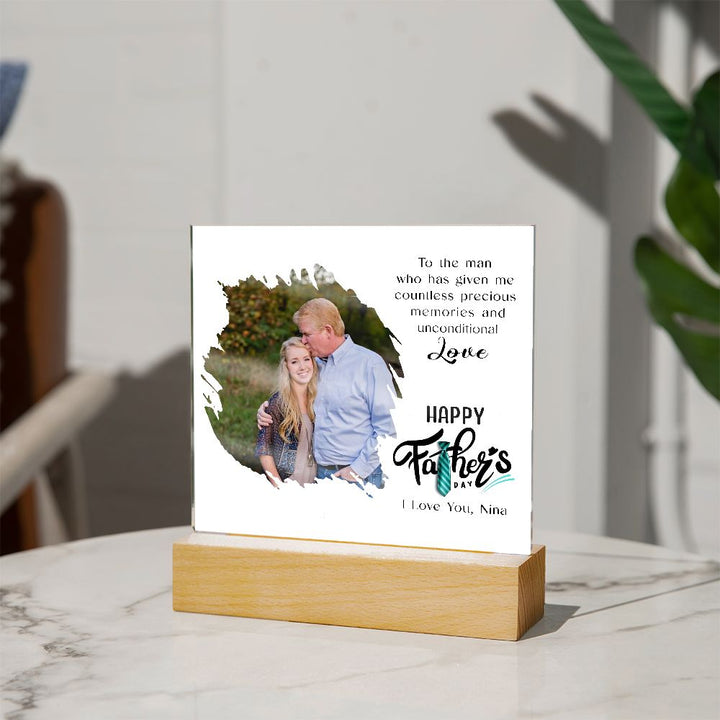 Personalized Father’s Day Acrylic Plaque from Daughter