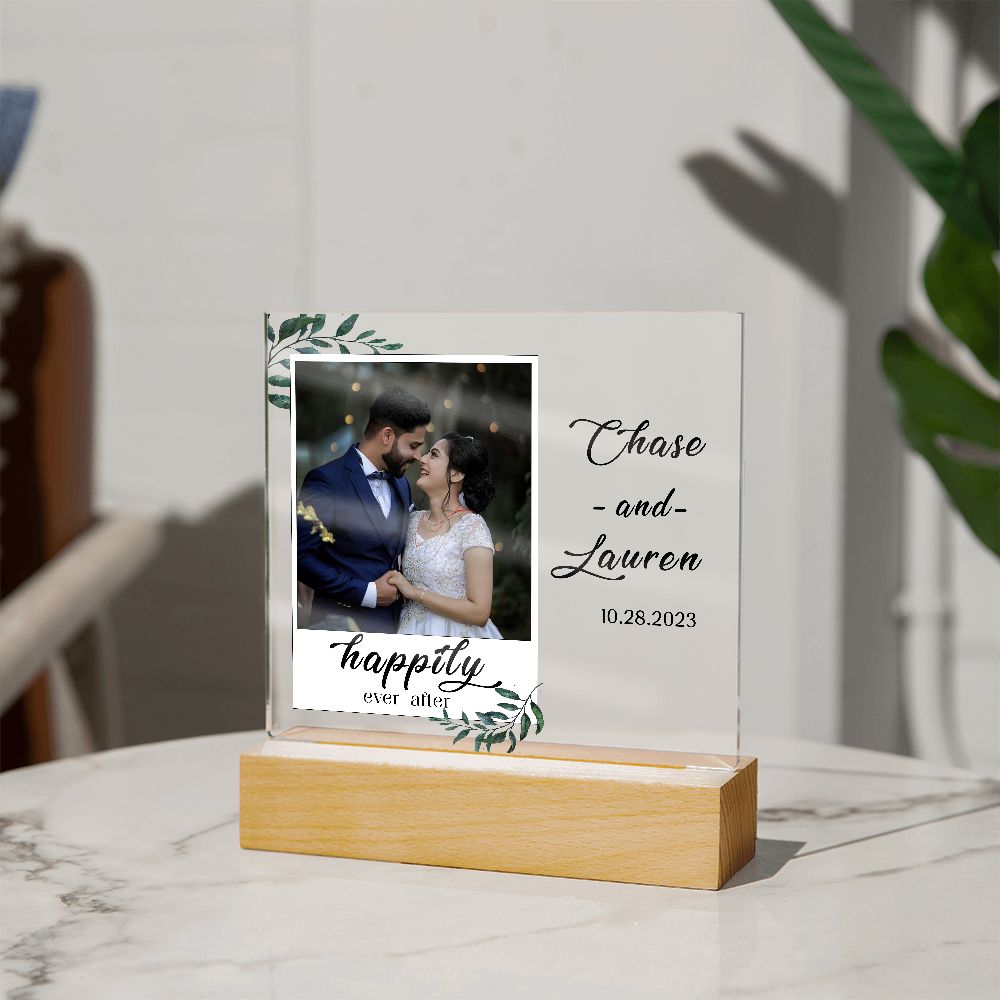 Create Lasting Memories - Personalized Wedding Acrylic Plaque