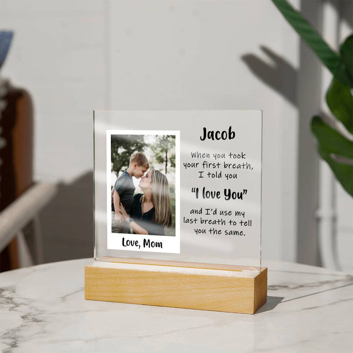 Custom Photo Acrylic Plaque From Mom
