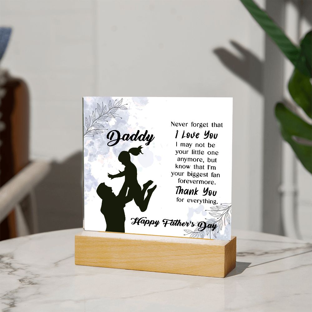 Personalized Daddy Father’s Day Keepsake Plaque