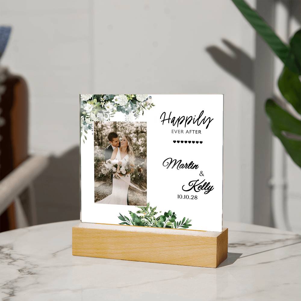 Personalized Happily Ever After Wedding Photo