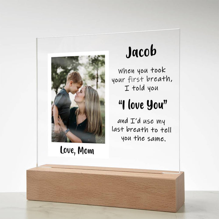 Custom Photo Acrylic Plaque From Mom