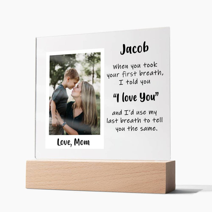 Custom Photo Acrylic Plaque From Mom