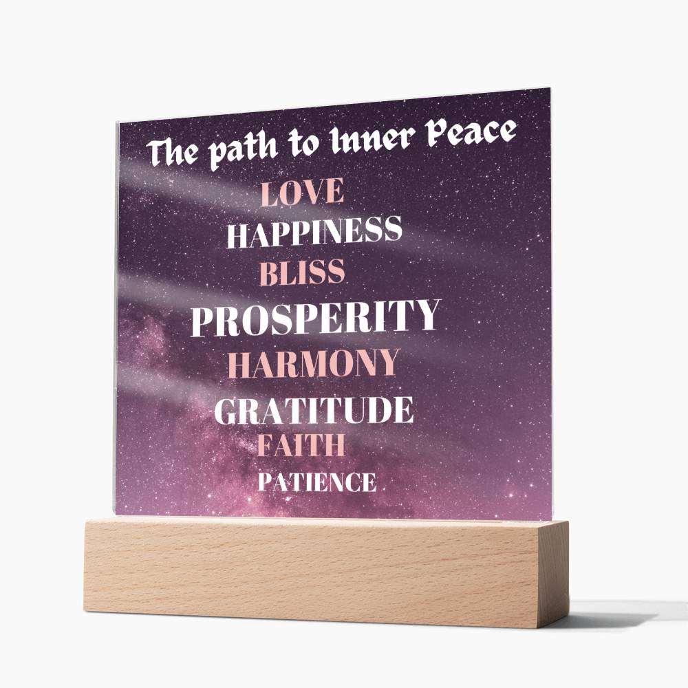 The Path to Inner Peace - Acrylic Plaque