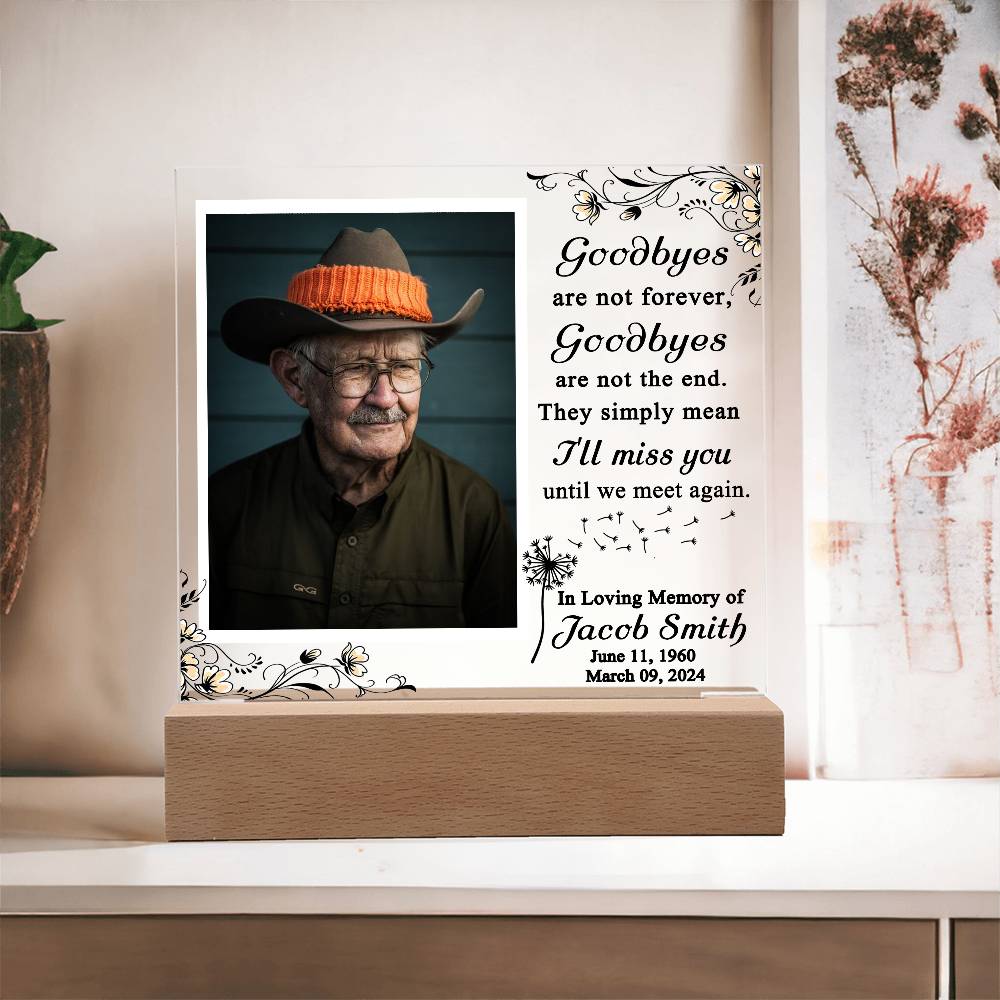 memorial acrylic plaque