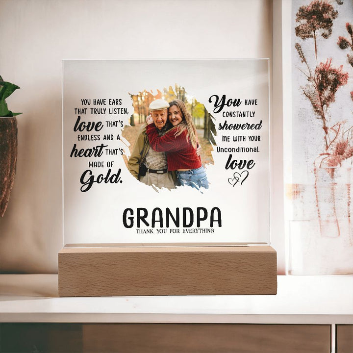 Personalized Grandpa Gift Plaque with Photo