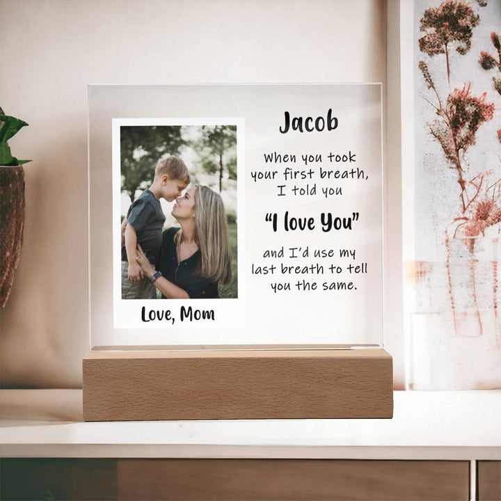 Custom Photo Acrylic Plaque From Mom