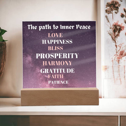 The Path to Inner Peace - Acrylic Plaque