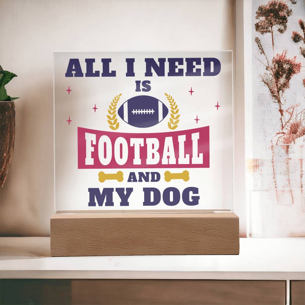 football and dog photo frame