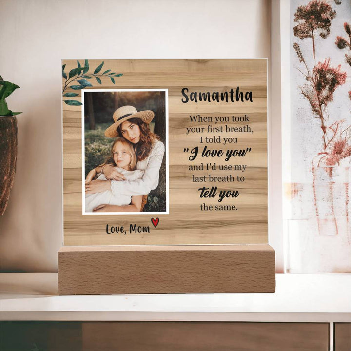 Personalized Wooden Photo Plaque for Daughter