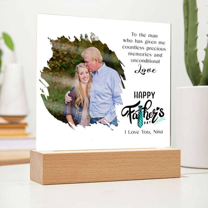Personalized Father’s Day Acrylic Plaque from Daughter
