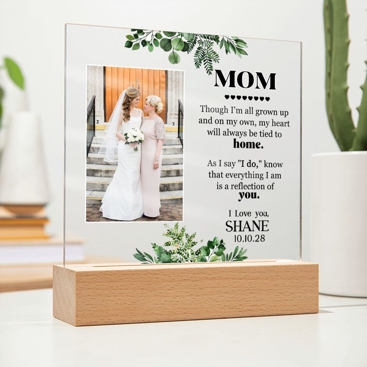 Bride to Mother Wedding Acrylic Keepsake