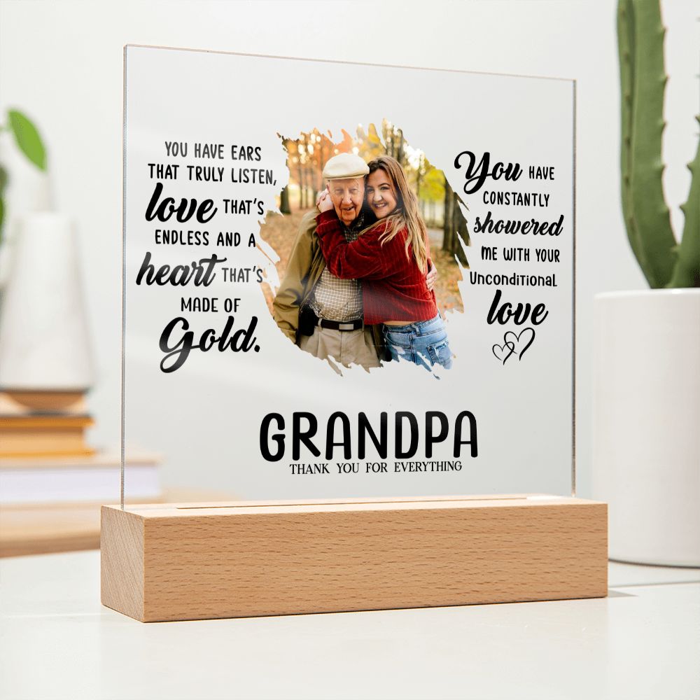 Personalized Grandpa Gift Plaque with Photo