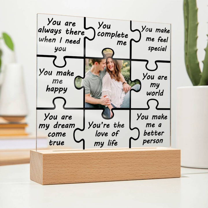 Personalized Love Puzzle Photo Frame Gift