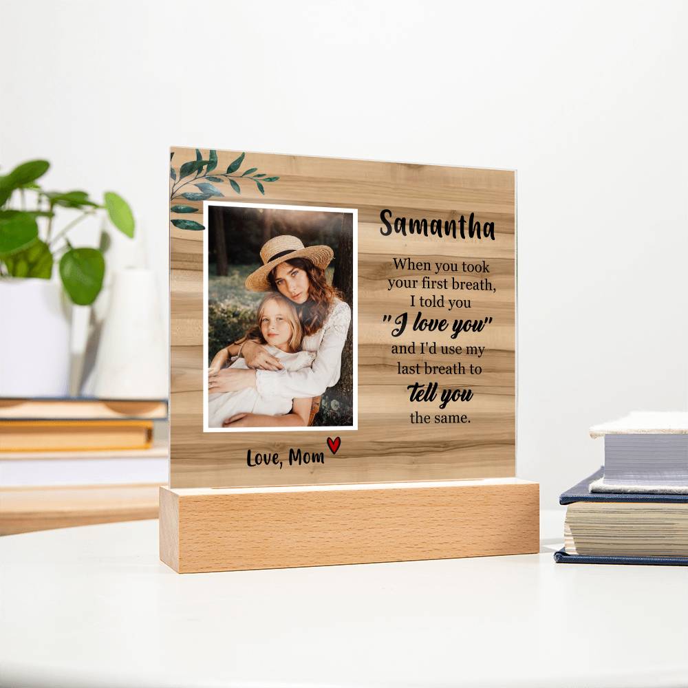 Personalized Wooden Photo Plaque for Daughter